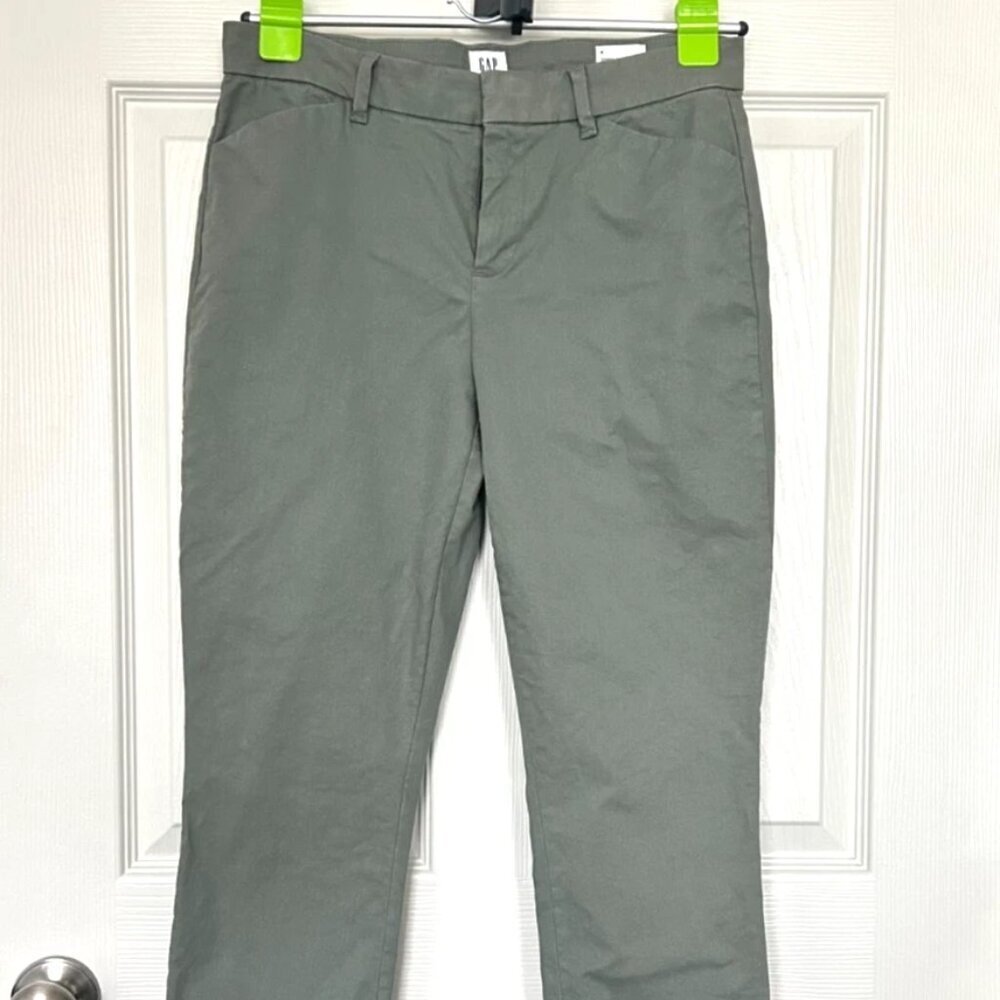 GAP Skinny Ankle Khaki Pants Women’s Size 4 Green Stretch Cotton